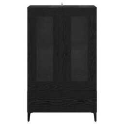 Walplus Highboard Black Oak 70 X 31 X 115 Cm Engineered Wood And Iron - thumbnail 6