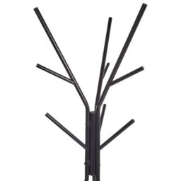 Wyld And Coco Aurora Home Coat Stand Black Metal 181Cm 9 Hooks 2 Shelves - thumbnail 3