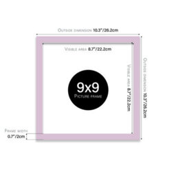 9X9 Lilac Picture Frame (22.9 X 22.9Cm) Poster, Photo, Artwork, Gallery Wall Or Print - thumbnail 3