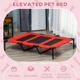 Pawhut Elevated Dog Bed Cooling Raised Pet Cot For Indoor Outdoor Use, Xx Large - thumbnail 4