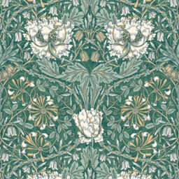 Galerie Arts And Crafts Green Patterned Wallpaper - thumbnail 1