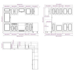 Berkfield 14 Piece Kitchen Cabinet Set Kalmar Smoked Oak Engineered Wood - thumbnail 8