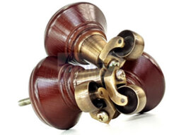 L&F 4X Solid Wood Furniture Legs 120mm High Replacement Castor Feet Chairs Sofas Footstools M8 Cwc707 Antique Mahogany