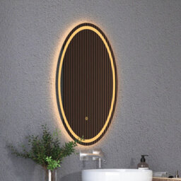 Royal Bathrooms Capri 500 X 800mm Frameless Oval Front Lighted Led Illuminated Mirror - Anti-Fog - thumbnail 8