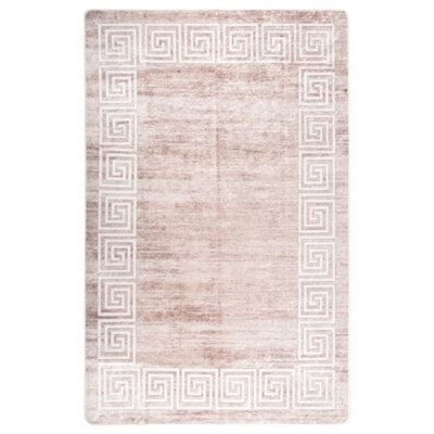 Berkfield Rug Washable 80X150 Cm Beige Anti Slip