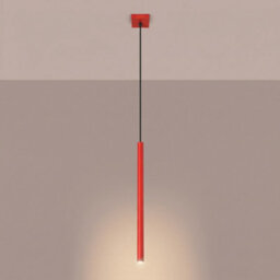 Sollux Lighting Pastelo Steel Red 1 Lights Modern Pendant Lamps - thumbnail 3