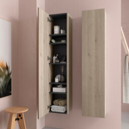 Cygnus bath Bequia Tall Bathroom Cabinet 30Cm Natural - thumbnail 2