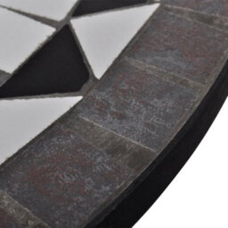 Berkfield Bistro Table Black And White 60 Cm Mosaic - thumbnail 4
