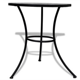Berkfield Bistro Table Black And White 60 Cm Mosaic - thumbnail 3