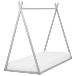 Beliani Kids Bed Teepee Pine Wood Saurat 90 X 200 Cm (Eu Single) Grey - thumbnail 1