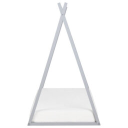 Beliani Kids Bed Teepee Pine Wood Saurat 90 X 200 Cm (Eu Single) Grey - thumbnail 4
