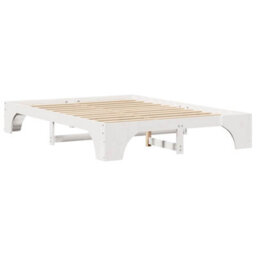 Walplus Bed Frame White 140 X 200 Cm Solid Pine Wood - thumbnail 7
