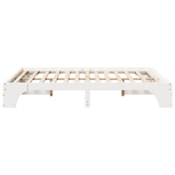 Walplus Bed Frame White 140 X 200 Cm Solid Pine Wood - thumbnail 6