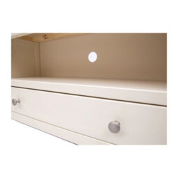 Cabinet Bits Maggiori Off White 1 Drawer Tv Cabinet Chrome Knob - thumbnail 5