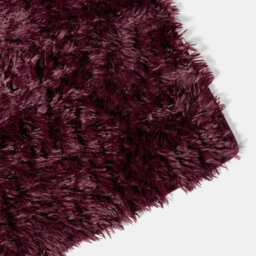 Ohs Soft Fluffy Rug Anti-Slip Carpet Area Floor Mat, Burgundy - 120 X 170Cm - thumbnail 3