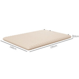Outsunny Double Air Bed Inflatable Mattress, 195 X 140 X 10Cm, White - thumbnail 3