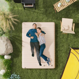 Outsunny Double Air Bed Inflatable Mattress, 195 X 140 X 10Cm, White - thumbnail 1