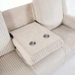 More4Homes Verona 3+2 Jumbo Cord Manual Recliner Sofa Set (Beige) - thumbnail 4