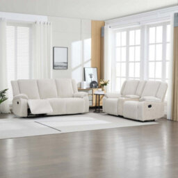More4Homes Verona 3+2 Jumbo Cord Manual Recliner Sofa Set (Beige) - thumbnail 1