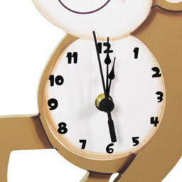 Teamson Kids Sunny Safari Monkey Kids Wall Clock, Brown - thumbnail 3