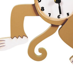 Teamson Kids Sunny Safari Monkey Kids Wall Clock, Brown - thumbnail 8