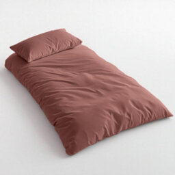 Where Saints Go Ltd Duvet Cover & Pillowcase Set - Terracotta Orange - Washed Cotton - Single