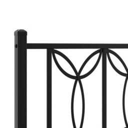 Berkfield Metal Bed Frame Without Mattress With Headboard Black 140X190Cm - thumbnail 7