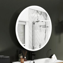 Royal Bathrooms Avenza 800 X 800mm Frontlit Led Cabinet Illuminated Round Bathroom Mirror With Demister Pad & Touch Sensor - thumbnail 4