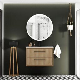 Royal Bathrooms Avenza 800 X 800mm Frontlit Led Cabinet Illuminated Round Bathroom Mirror With Demister Pad & Touch Sensor - thumbnail 3