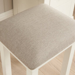 The Furniture Market Wilmslow White Painted Dressing Table Stool Elegant French Inspired Design, Comfortable And Supportive, Satin Paint Finish - thumbnail 3