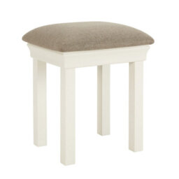 The Furniture Market Wilmslow White Painted Dressing Table Stool Elegant French Inspired Design, Comfortable And Supportive, Satin Paint Finish - thumbnail 5