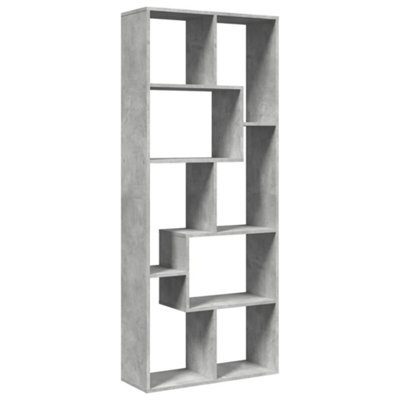Berkfield Durable Room Divider Bookcase Concrete Grey 67X25X161.5 Cm Engineered Wood - image 1