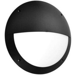 Ip65 Outdoor Bulkhead Lamp & Microwave Sensor Matt Black Eyelid 12W Daylight Led - thumbnail 1