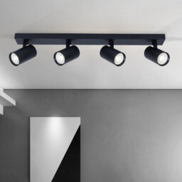 Harper Living 4 Light Ceiling Spot Light, Black - thumbnail 1