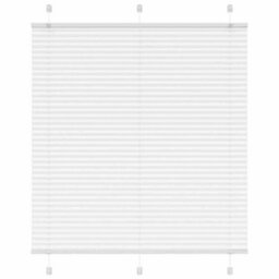 Berkfield Pleated Blind White 115X150 Cm Fabric Width 114.4 Cm Polyester