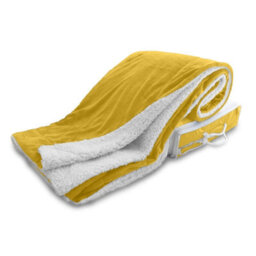 Bedlooms Ochre Sherpa Throw Blanket, Reversible & Lightweight Bed & Sofa Blanket, Super King 230X270Cm - thumbnail 2
