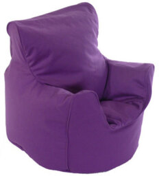 Bean Lazy Cotton Twill Purple Bean Bag Arm Chair Toddler Size - thumbnail 2