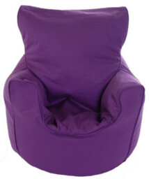 Bean Lazy Cotton Twill Purple Bean Bag Arm Chair Toddler Size