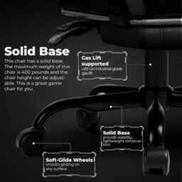 Gtplayer Gaming Chair, Heavy Duty Computer Chairs With Footrest Linkage Armrest And Lumbar Support, Ergonomic Office Chair, Grey - thumbnail 9