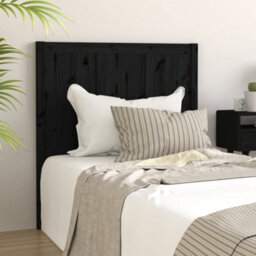 Walplus Bed Headboard Black 95.5X4X100 Cm Solid Pine Wood - thumbnail 1