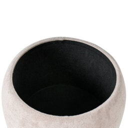 Wyld And Coco Teddy Pouffe Light Beige Boucle With Hidden Storage - Round Footstool, Side Table And Extra Seat - thumbnail 7