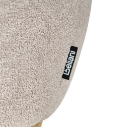 Wyld And Coco Teddy Pouffe Light Beige Boucle With Hidden Storage - Round Footstool, Side Table And Extra Seat - thumbnail 9