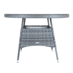 Charles Bentley Garden Outdoor 6 Piece Rattan Dining Set Grey - thumbnail 5