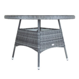 Charles Bentley Garden Outdoor 6 Piece Rattan Dining Set Grey - thumbnail 4
