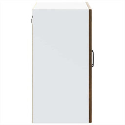 Berkfield Kitchen Wall Cabinet With Glass Door Lucca Smoked Oak Engineered Wood - thumbnail 8