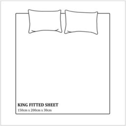 Neel Blue 300Tc White Fitted Sheet Satin Stripe, King Size, 150Cmx200Cmx30Cm - thumbnail 2