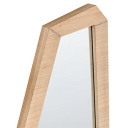 Beliani Wall Mirror Chanu 44 Cm 104 Cm Light Brown - thumbnail 5