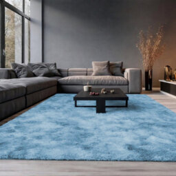 Aspire Homeware Non-Slip Tie Dye Teal Shaggy Rug Soft Fluffy, Living Area And Dining Room Rug, (L)290Cm X (W)200Cm - thumbnail 1