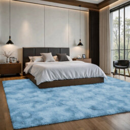 Aspire Homeware Non-Slip Tie Dye Teal Shaggy Rug Soft Fluffy, Living Area And Dining Room Rug, (L)290Cm X (W)200Cm - thumbnail 6