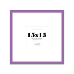 "15X15"" Purple Picture Frame - 15X15"" Square Frame With 11X11"" Mount For 15X15""/11X11"" Pictures Vintage Style Gallery Wall, 1 Pack" - thumbnail 1